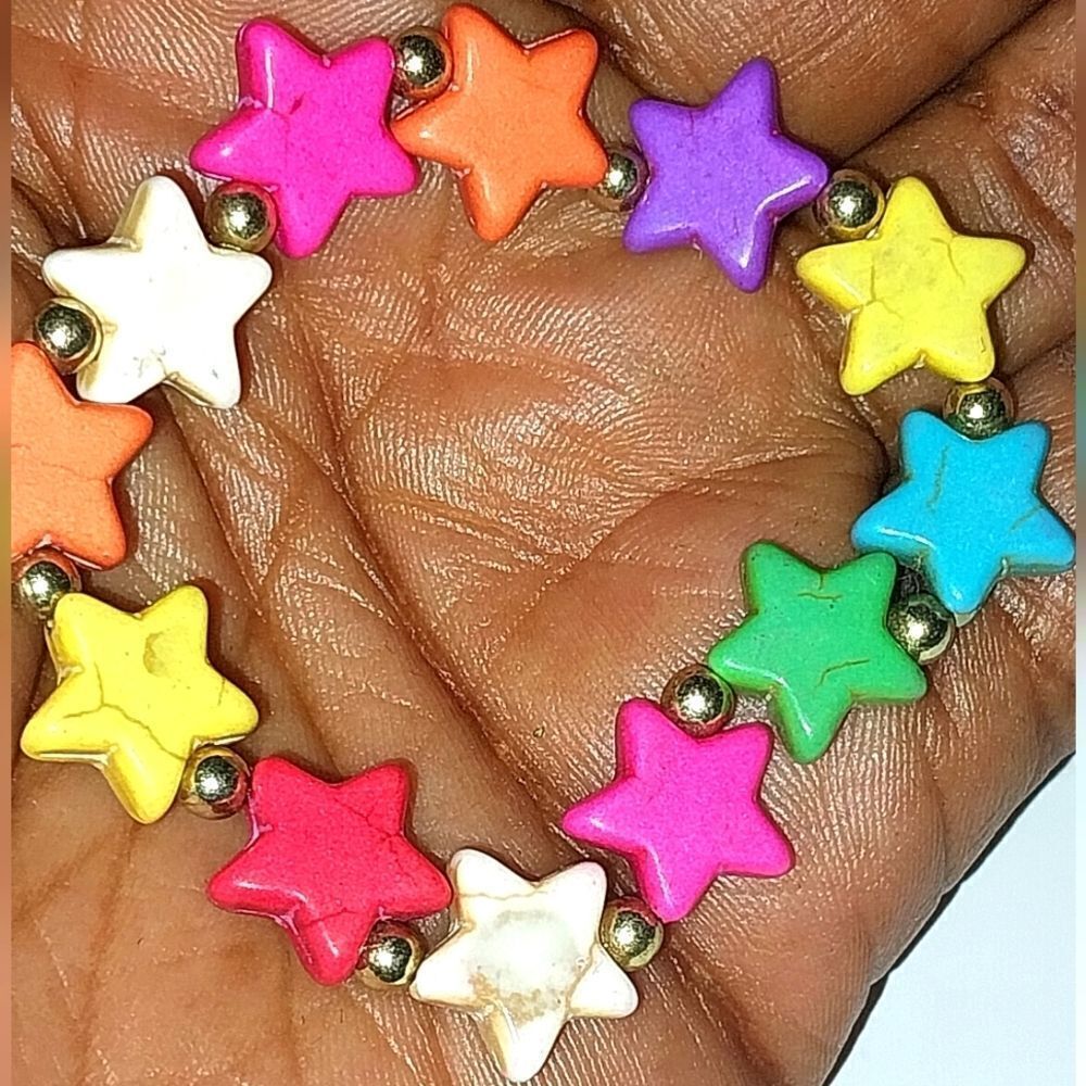 Rainbow Colorful Star Bracelet For Kids And Adults - Picture 7 of 9